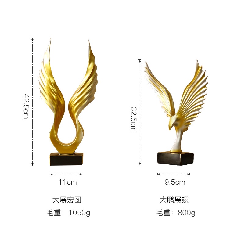 Phụ Kiện Trang Trí Nhà Cửa Màu Vàng Bằng Nhựa Resin Phong Cách Bắc Âu Sang Trọng