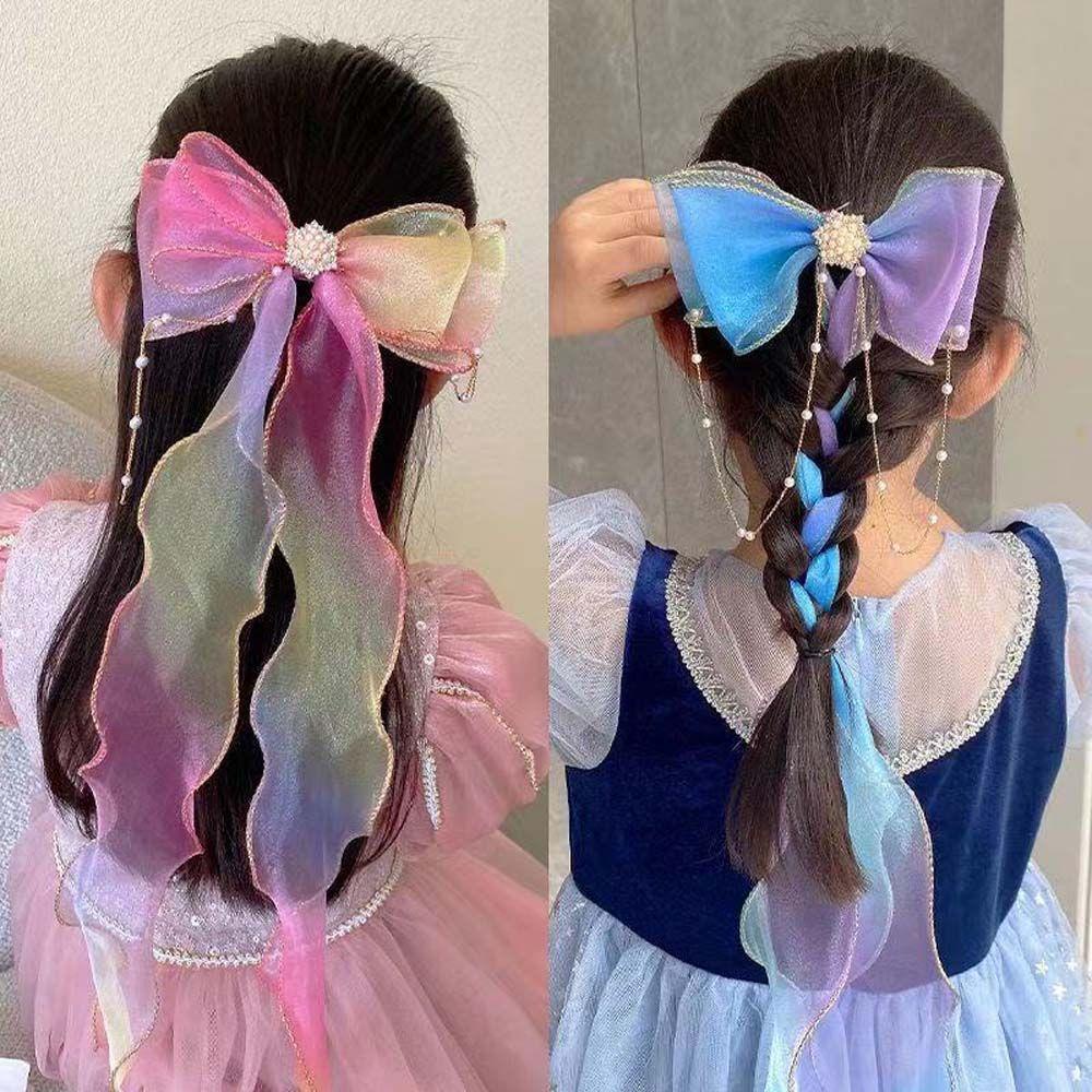 IVORY Kẹp Tóc Nơ Ruy Băng Cho Bé Gái