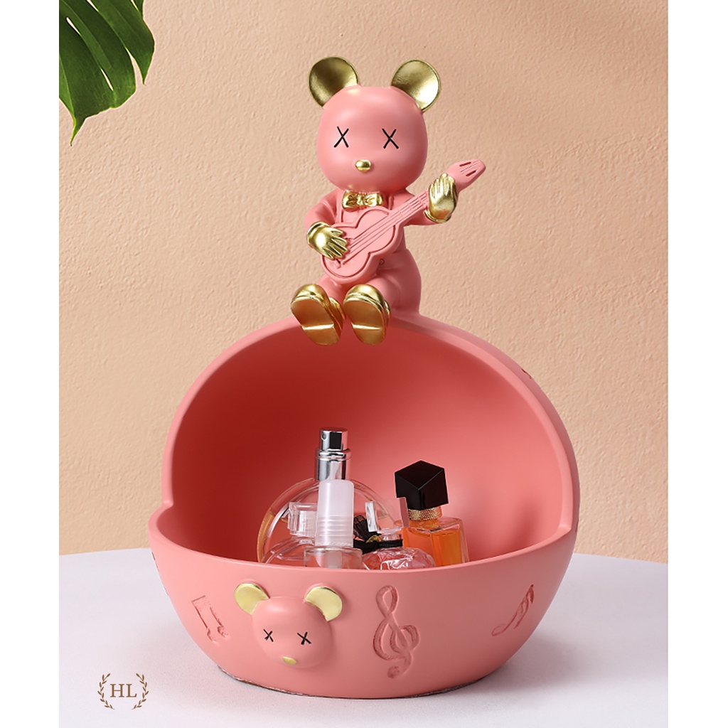 Hũ Đựng Kẹo - Chìa Khóa - Phụ Kiện Decor 2022 | Âu Chuột Decor chất liệu nhựa ABS hoạt tiết vàng kim LV ( Hàng Có Sẵn )