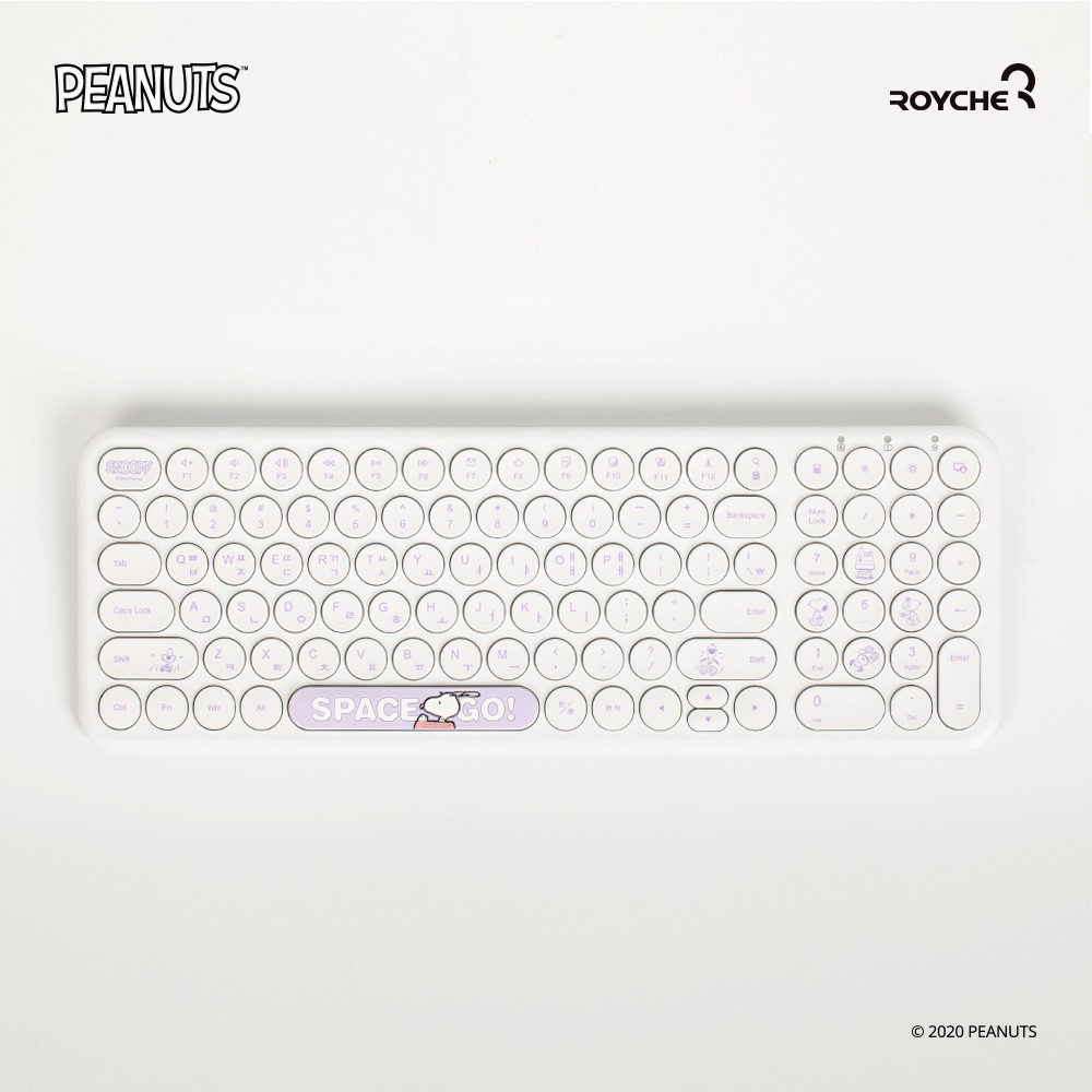 Bàn phím không dây Peanuts Snoopy chống ồn, siêu mỏng nhẹ kết nối qua USB-nano Beens Company