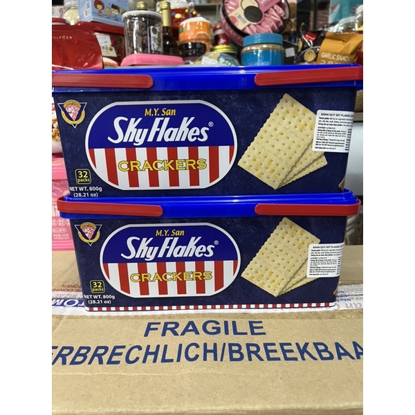 Bánh quy soda giòn ăn kiêng Sky Flakes Cracker 800g - Philippines không đường
