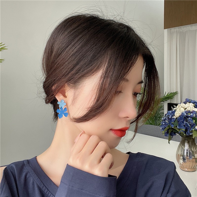 Khuyên tai Hoa Biển Xanh bông tai thời trang độc đáo Cocochang shop