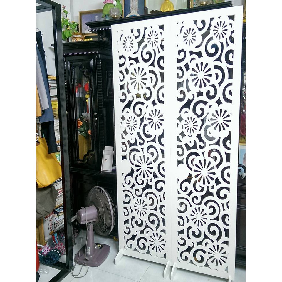Bình phong vách ngăn hoa văn IGA chắn phòng khách hiện đại- IG463