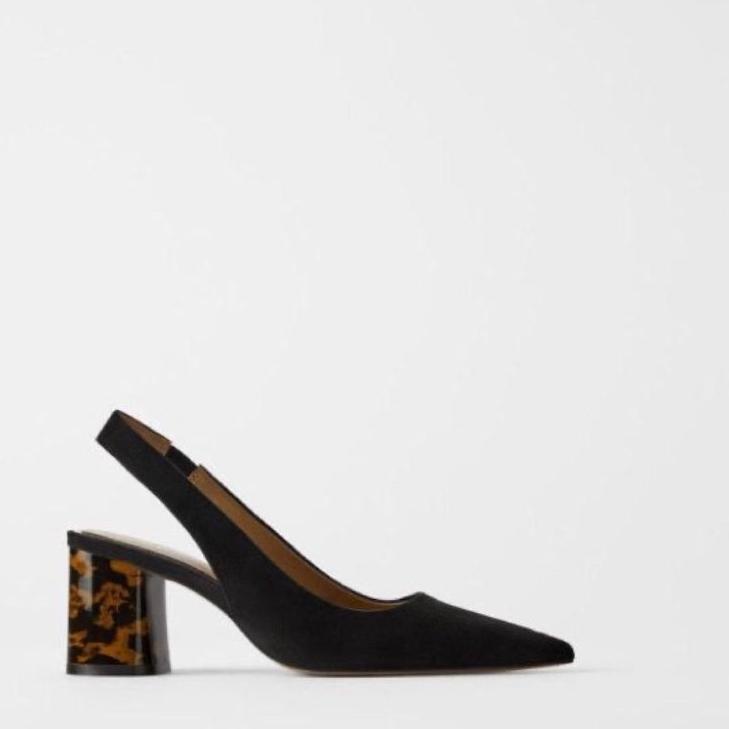 Giày Da Lộn ZARA Da Lộn 7cm Sizer021
