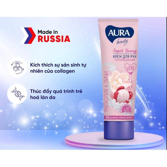 Quà tặng - Kem dưỡng da tay Aura Beauty dưỡng trắng da tay dưỡng ẩm chống lão hóa mềm mại da tay.