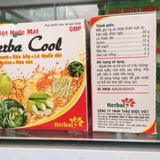 Bột nước mát HERBA COOL (hộp 10 gói)