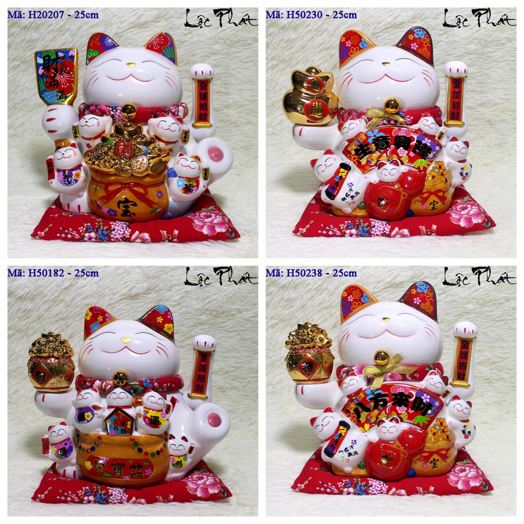 [ Giá gốc] Mèo Thần Tài vẫy tay may mắn - cao 20cm - 26cm