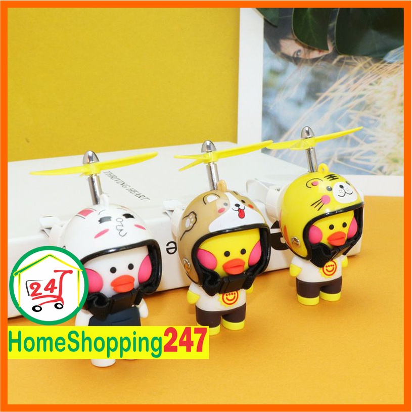Vịt Douyin, vịt đứng, đồ chơi gắn xe đạp xe máy ô tô mũ bảo hiểm; kèm mũ, chong chóng, miếng dán, đai, kính