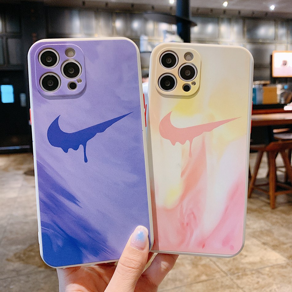 Ốp điện thoại silicon mềm dáng vuông họa tiết Nike cho IPhone 11 12 Pro Max 7 Plus 11 X XS MAX XR 6 6s 8 Plus Se 2020 11