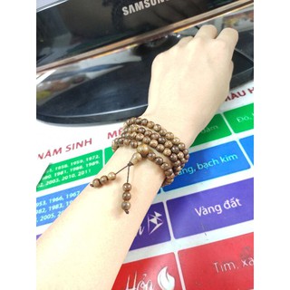Vòng trầm hương thiên nhiên 108H - Chuổi tràng hạt 108 trầm tốc