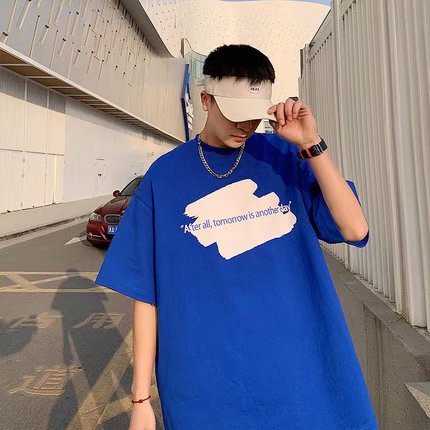 Áo Thun Tay Ngắn Dáng Rộng In Chữ Thời Trang Mùa Hè Cho Nam Size M-5XL