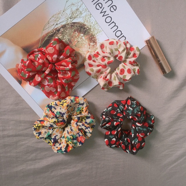 MUA 5 TẶNG 1 CỘT TÓC SCRUNCHIES ANH ĐÀO CHERRY thời trang - Phụ kiện tóc  xinh giá rẻ -Quà tặng sinh nhật đẹp ấn tượng