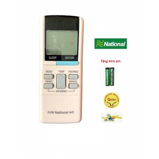 Điều khiển điều hòa National - tặng kèm pin chính hãng  - Remote điều hòa Nation hàng tốt thay thế hoàn toàn khiển zin
