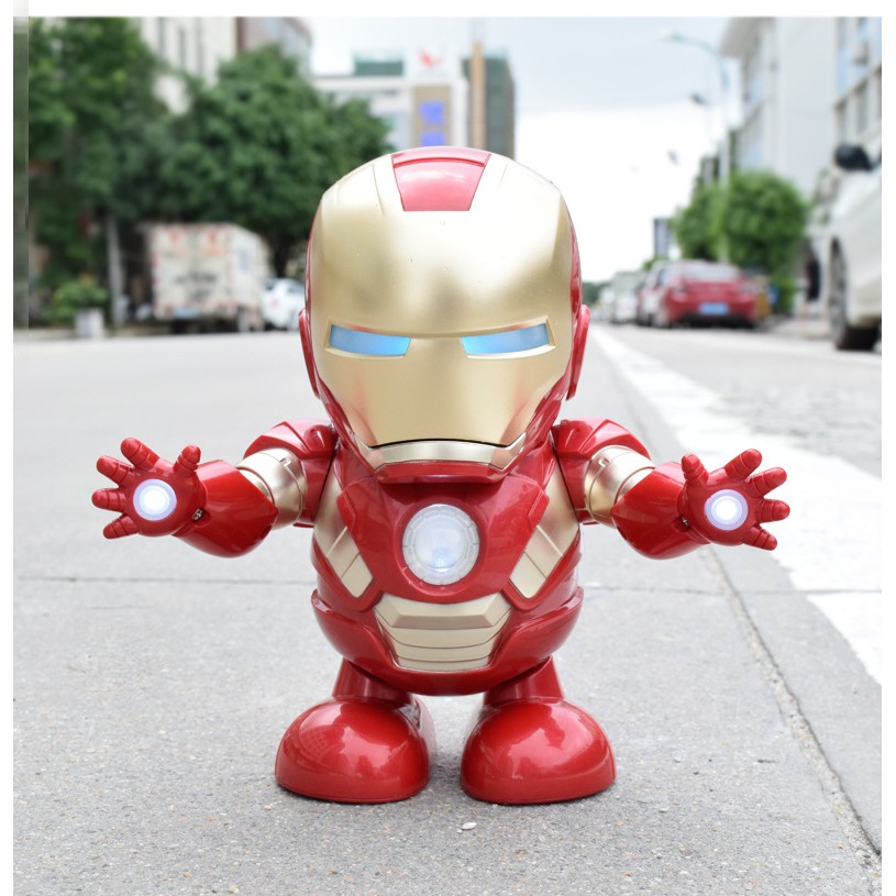 [ẢNH THẬT + VIDEO] Đồ Chơi RoBot Iron Man - Người Sắt Nhảy Theo Nền Nhạc (Mở Được Mặt Nạ)