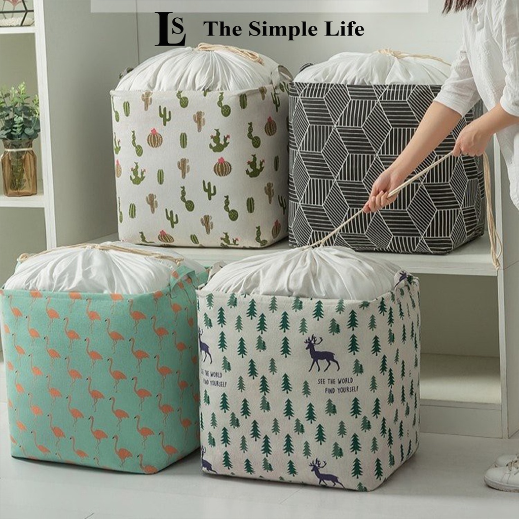 Túi đựng chăn mền, túi vải đựng quần áo, chăn mền cỡ lớn chống nước, chống bụi, giỏ chứa đồ cao cấp