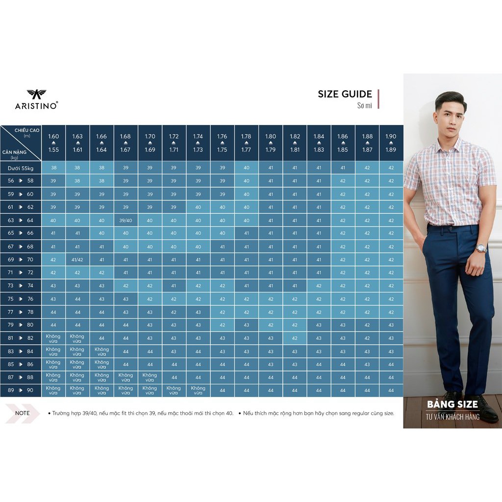 Áo Sơ Mi Nam Aristino ALS31407-Slim-  Từ Sợi Tre Kháng Khuẩn Còn 43