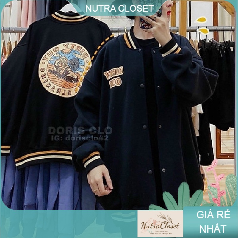 Áo khoác cardigan nỉ ngoại ulzzang unisex nam nữ