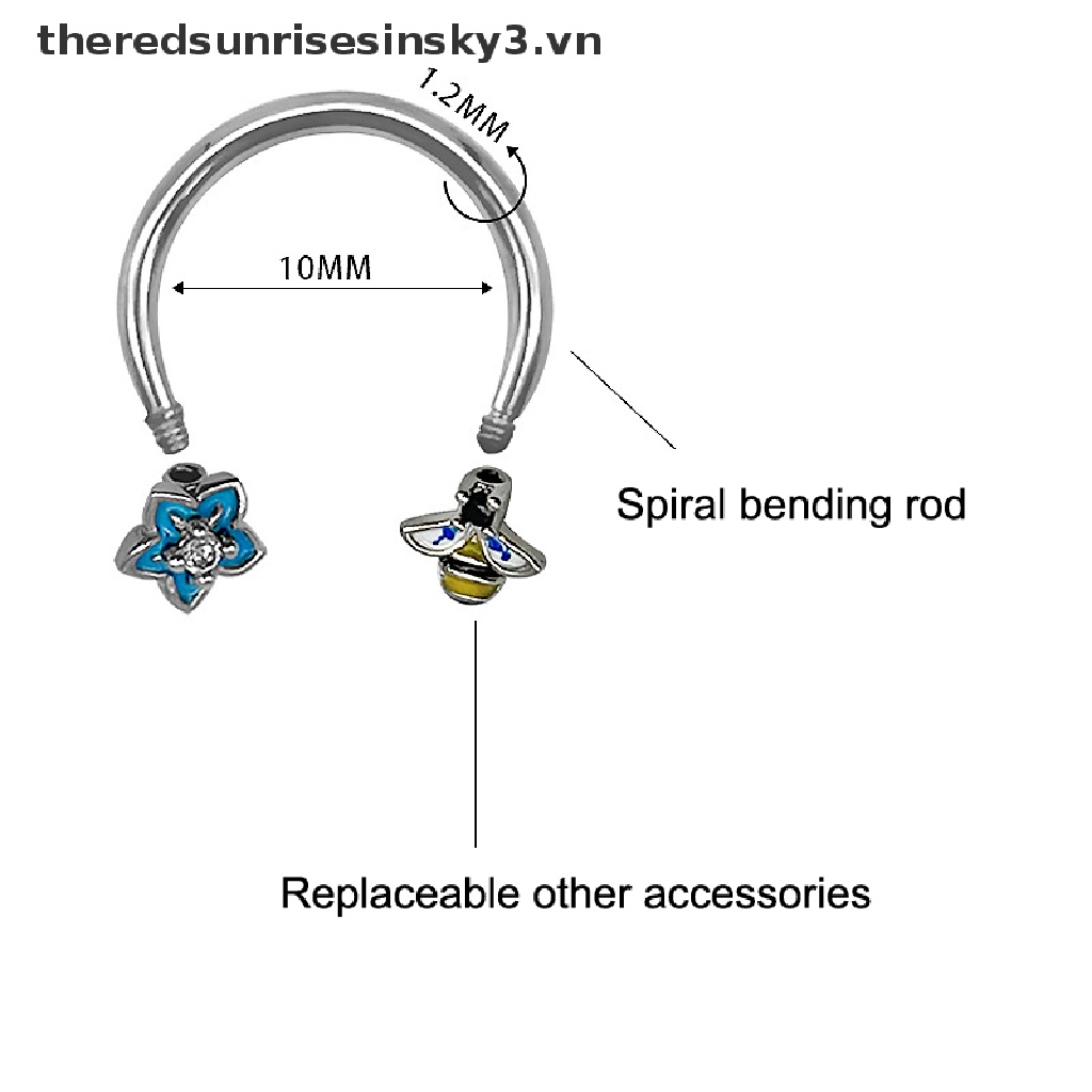* Thời Trang Mới * * Khuyên Tai Dạng Vòng Xoắn Hình Bướm Nariz