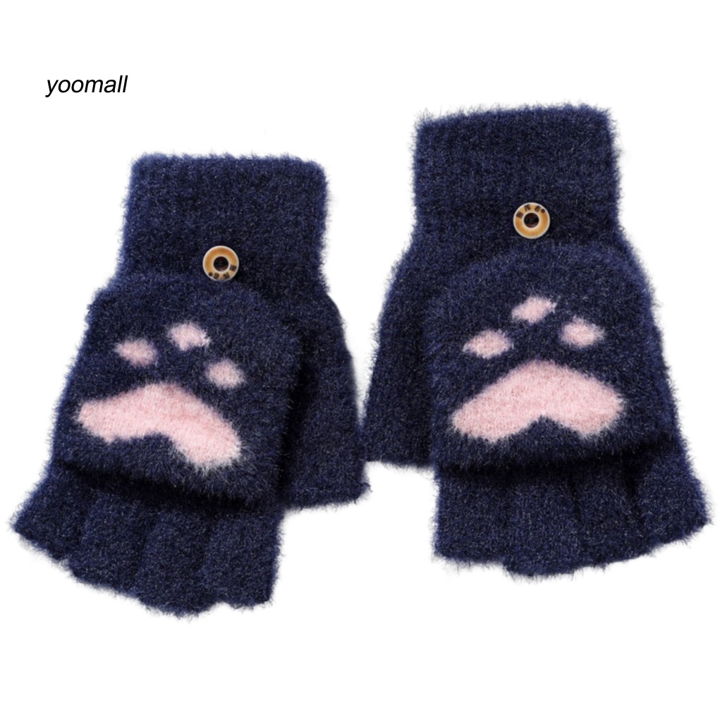1 Đôi Găng Tay Len Giữ Ấm Mùa Đông Cho Nữ