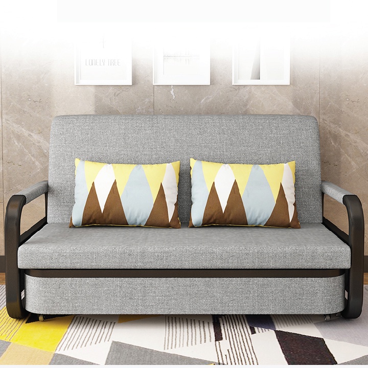 Giường Sofa Gấp Gọn Đa Năng Đời Mới, Ghế Thông Minh Kéo Ra Thành Giường Khung Thép