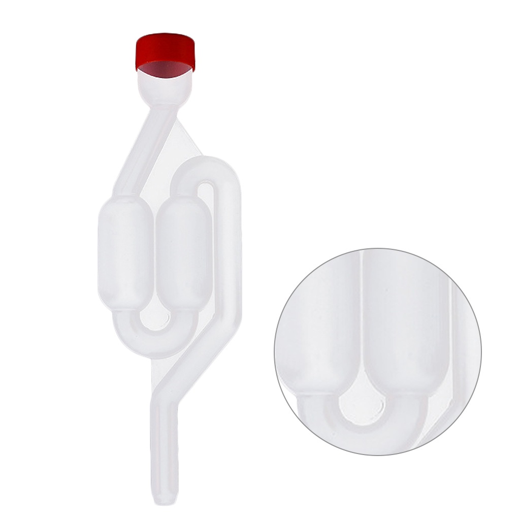 [CHOO] Homebrew Wine Fermentation Airlock Valve Plastic One-Way Exhaust Water Seal Bubble Grommet Beer Brewing Tool