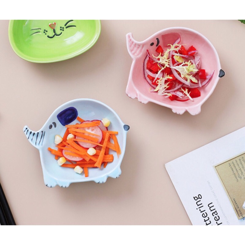 Bát gốm sứ ăn dặm kiểu Nhật hình con voi dễ thương - SUMISHOP2019