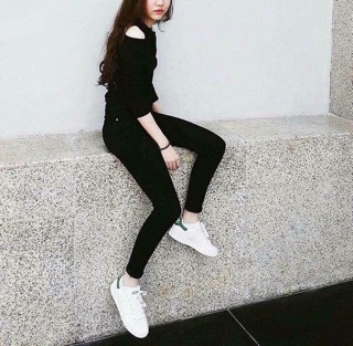 Quần Jean Cạp Cao Siêu Co Giãn