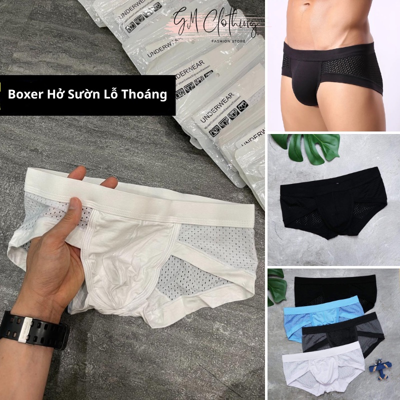 Quần Sịp Nam Hở Sườn Lỗ Thoáng Cotton Lạnh