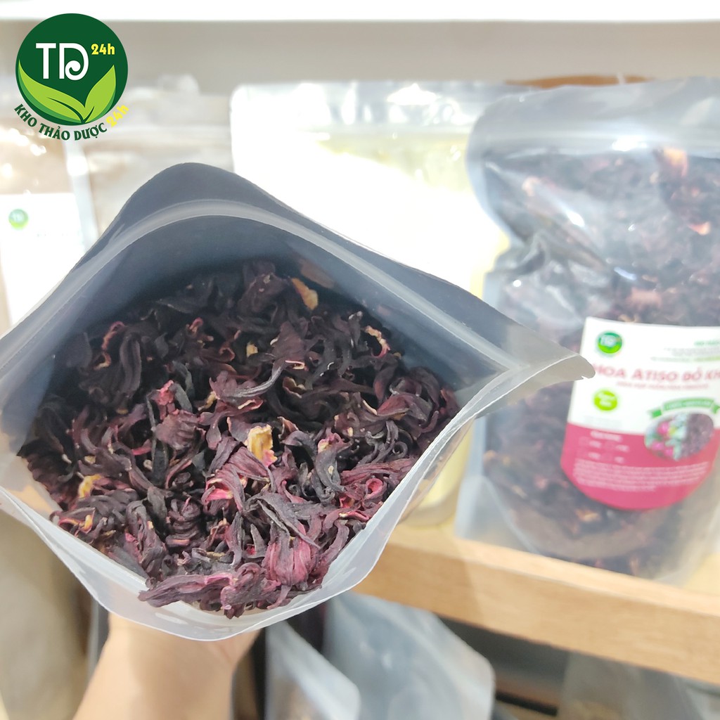 Hoa Atiso đỏ khô (Hoa bụp giấm/Hoa Hibiscus) [100 gram] I Kho Thảo Dược 24h