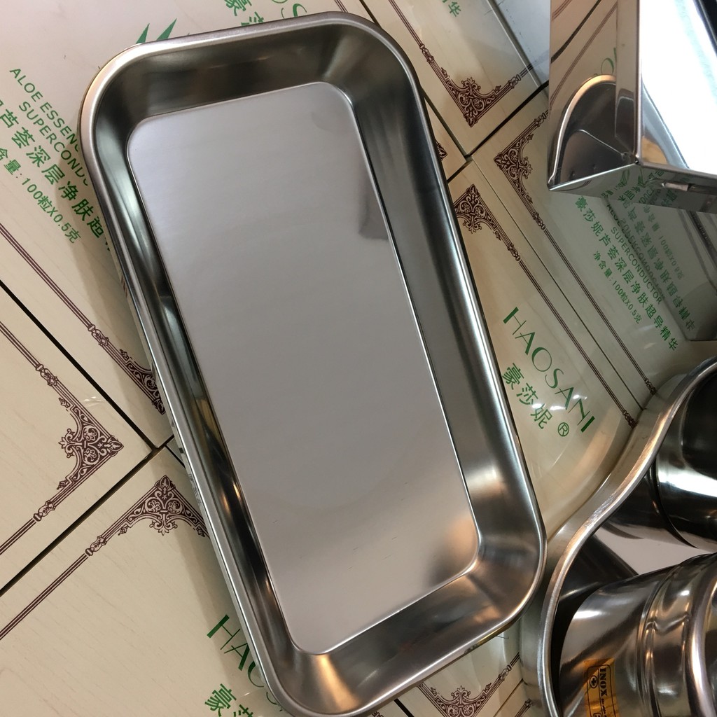 Bộ Dụng Cụ Spa, Y Tế INOX: Khay Quả Đậu, Khay Inox, Hộp Inox, Bát Inox, Hộp Chữ Nhật Có Nắp, Khay Đựng Bông Tẩy Trang