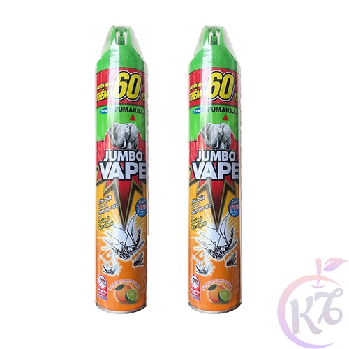 Combo 2 chai Bình xịt muỗi Jumbo F9 chai 600ml hương Cam Chanh - bình xịt JumboVAPE thơm mát