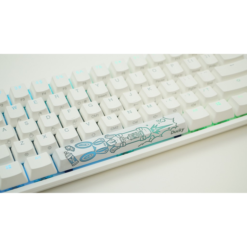 Ducky One 2 Mini Trắng v2 RGB LED Double Shot PBT Mechanical Keyboard - Nhập khẩu US