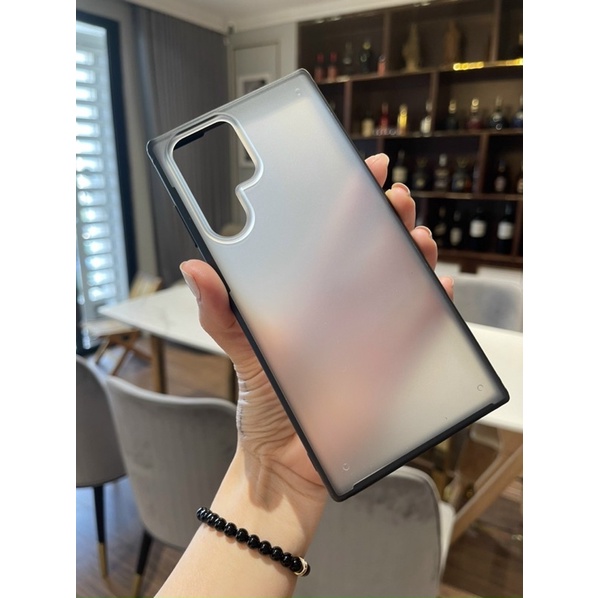 Ốp lưng likgus nhám mờ viền màu cho Samsung S23 Ultra S22 Plus/ S22 Ultra/ Note 10 Plus chống sốc, chống Vân tay cao cấp
