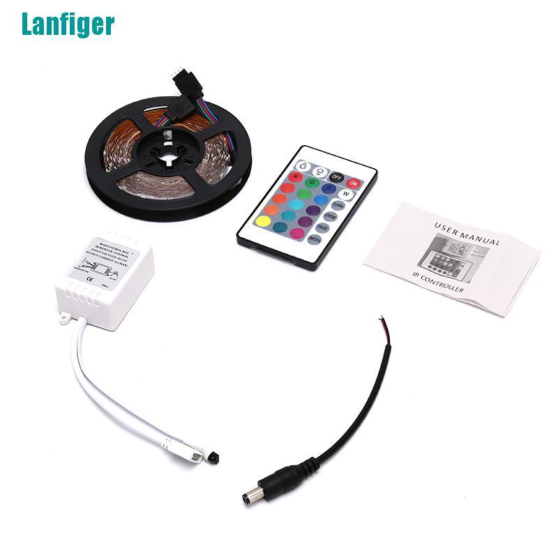 Dây Đèn LED 5M 3528 SMD RGB 600 Bóng 24Key IR Kèm Điều Khiển Từ Xa
