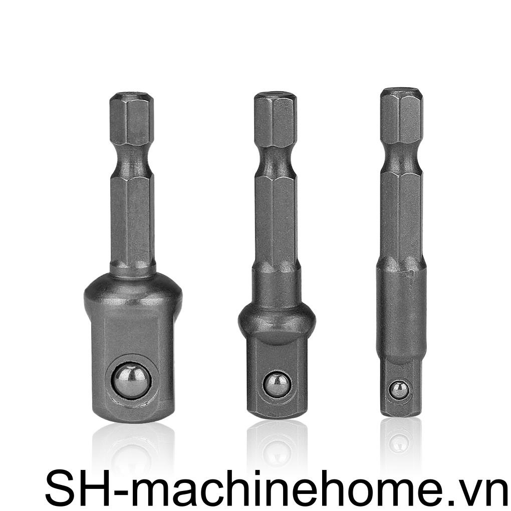 Set 3 Đầu Chuyển Đổi Mũi Khoan Điện Lục Giác Sang Đầu Vuông Tiện Dụng