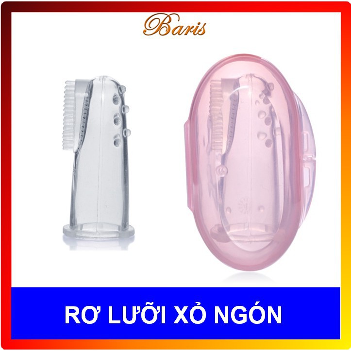 (Made in Thailand) (KÈM HỘP ĐỰNG MÀU HỒNG) RƠ LƯỠI XỎ NGÓN SILICONE SIÊU MỀM UPASS UP4002N