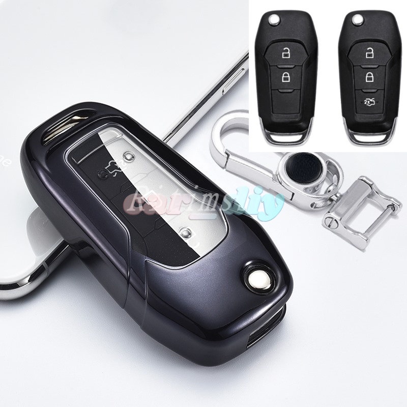 Vỏ Chìa Khóa 3 Nút Bấm Cao Cấp Cho Ô Tô Ford Fusion Fiesta Escort Mondeo Everest Ranger 2019 S Max Kuga 2