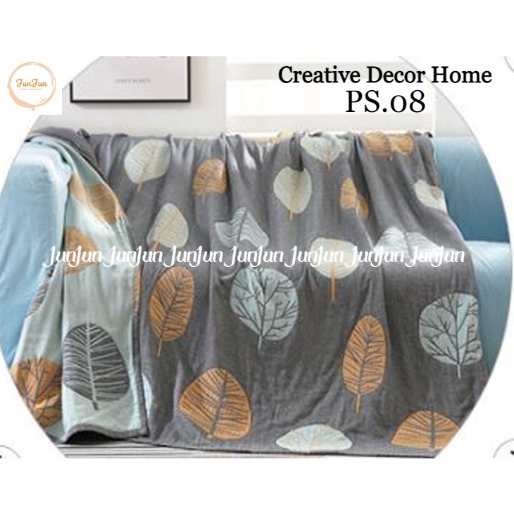 H6_Phủ Khăn Thảm Chăn Sofa Chất liệu Vải Xô Sợi Organic - Dòng phổ thông