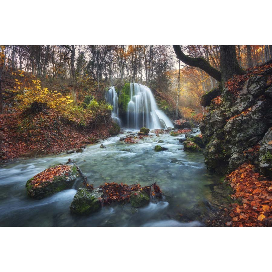 Tranh phong cảnh thác nước thiên nhiên tươi đẹp 3D