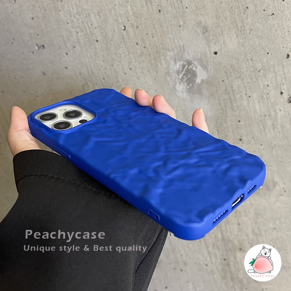 Ốp Điện Thoại TPU Mềm Đính Lá Thiếc Màu Xanh Dương Kelin Thời Trang Cho iPhone 14 13 11 12 Pro Max Xr Xs Max 7 8Plus 13mini