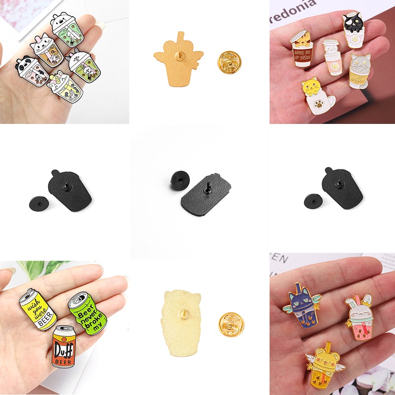 Ghim Cài Áo Hình Ly Trà Sữa Hoạt Hình Dễ Thương