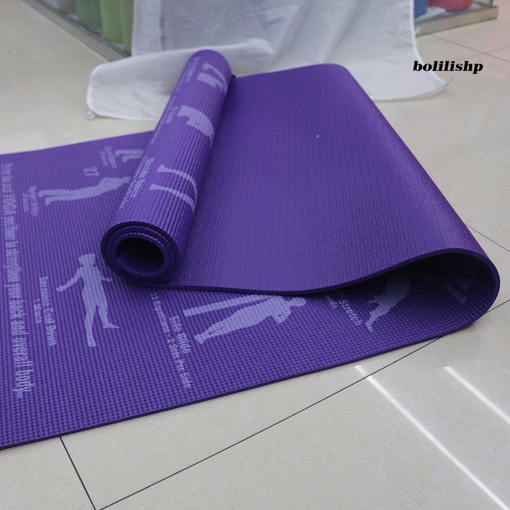 Thảm Tập Yoga / Thể Dục Chống Trượt Bằng Pvc Kích Thước 6mm Lưng