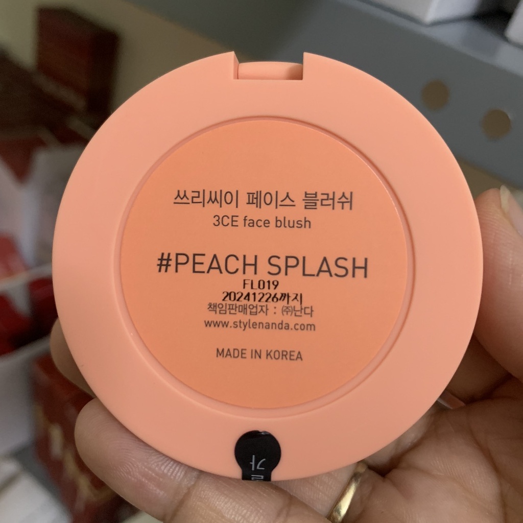 Phấn Má Hồng 3CE Face Blush #Peach Splash Màu Cam Đào