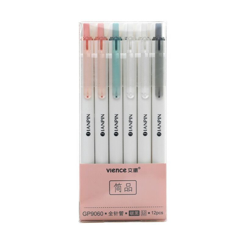 Bút gel JIANPIN VIENCE GP9060 Mực đen 0.5mm Cho Học Sinh Ghi Chú - Văn Phòng Phẩm Haku