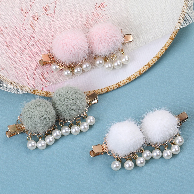 Kẹp Tóc Lông Nhung Dễ Thương Xinh Xắn Dành Cho Nữ