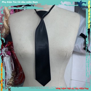 Cà vạt nam nữ bản nhỏ 6cmx31cm - cà vạt thắt sẵn dây thun Việt nam sản xuấtPKTCDMN