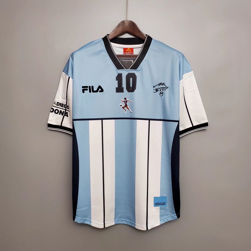 Áo Thun Thể Thao Tay Ngắn Phong Cách retro 2001 Maradona Size S-XXL