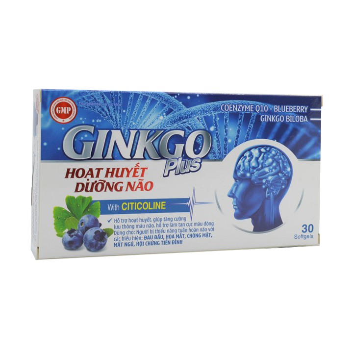 Ginkgo Plus - Hoạt Huyết Dưỡng Não - Hộp 30 viên