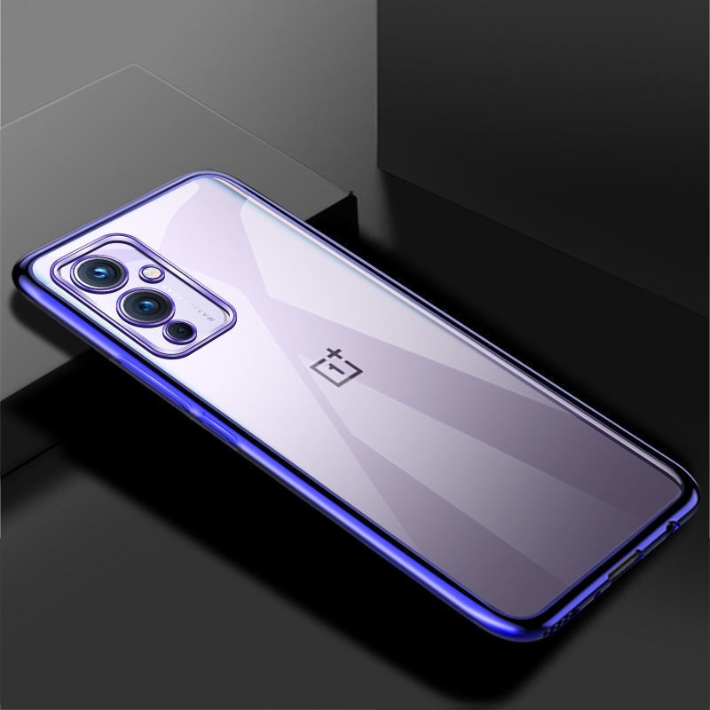 Sang Trọng Mạ Khung Mềm TPU Trong Suốt Ốp lưng OnePlus 9 8 Pro Ốp Lưng Trong Suốt Cho OnePlus 9R 8T Ốp Lưng T18