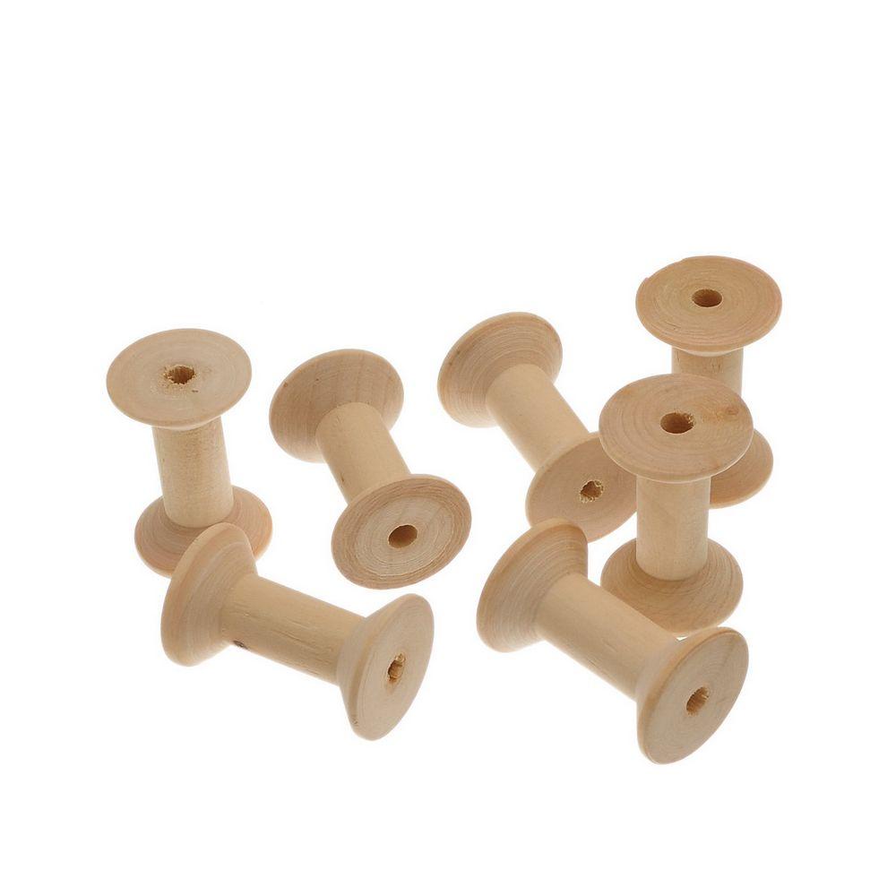 LILYES Cuộn Chỉ Bằng Gỗ Tự Nhiên Màu Sắc Tự Nhiên